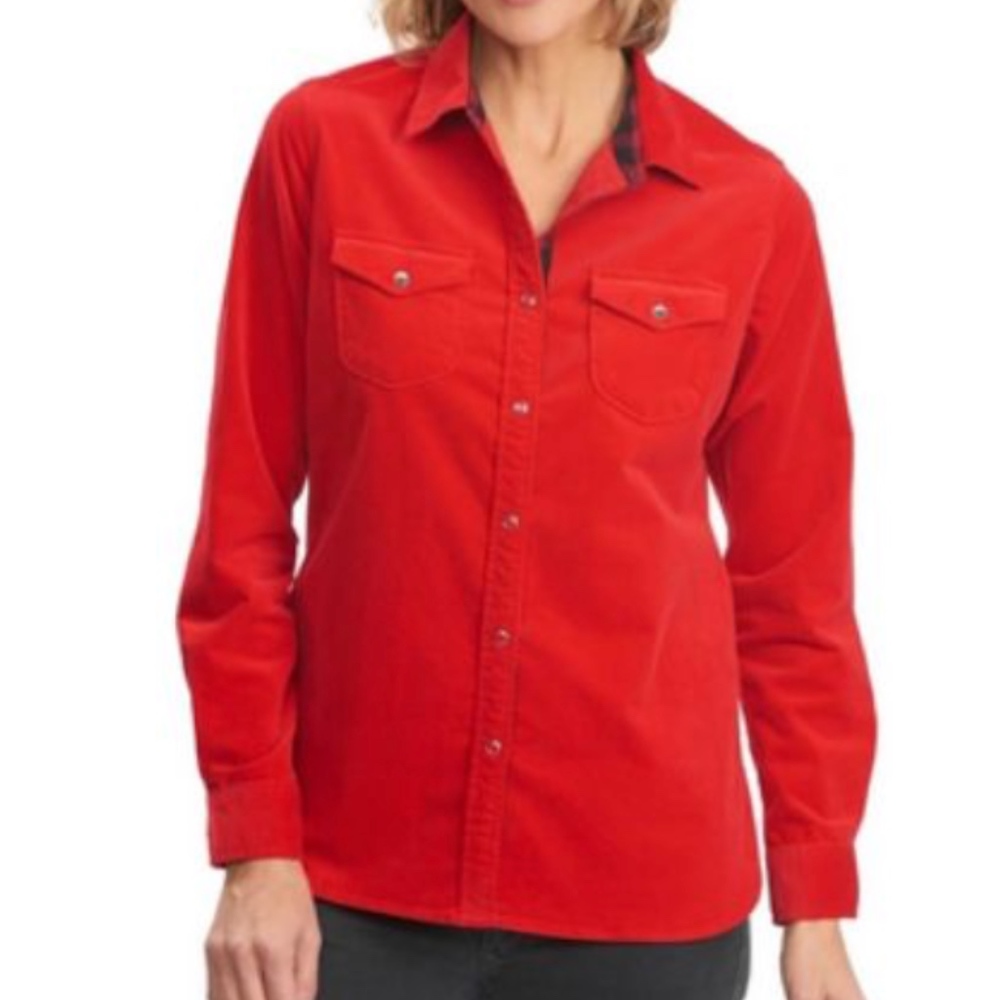 Woolrich Warm long sleeve Shirt Petite S women red